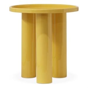 Urbia Eclat Sofia Enamel End Table in Yellow Ochre