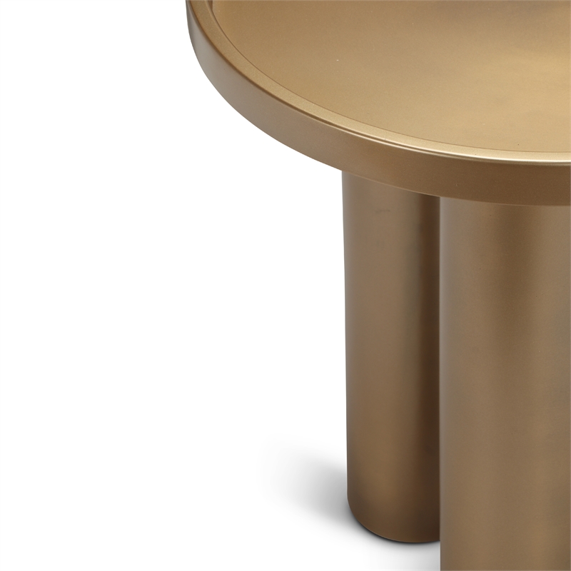 Urbia Eclat Sofia Industrial End Table in Industrial Brass