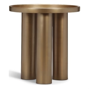 Urbia Eclat Sofia Industrial End Table in Industrial Brass