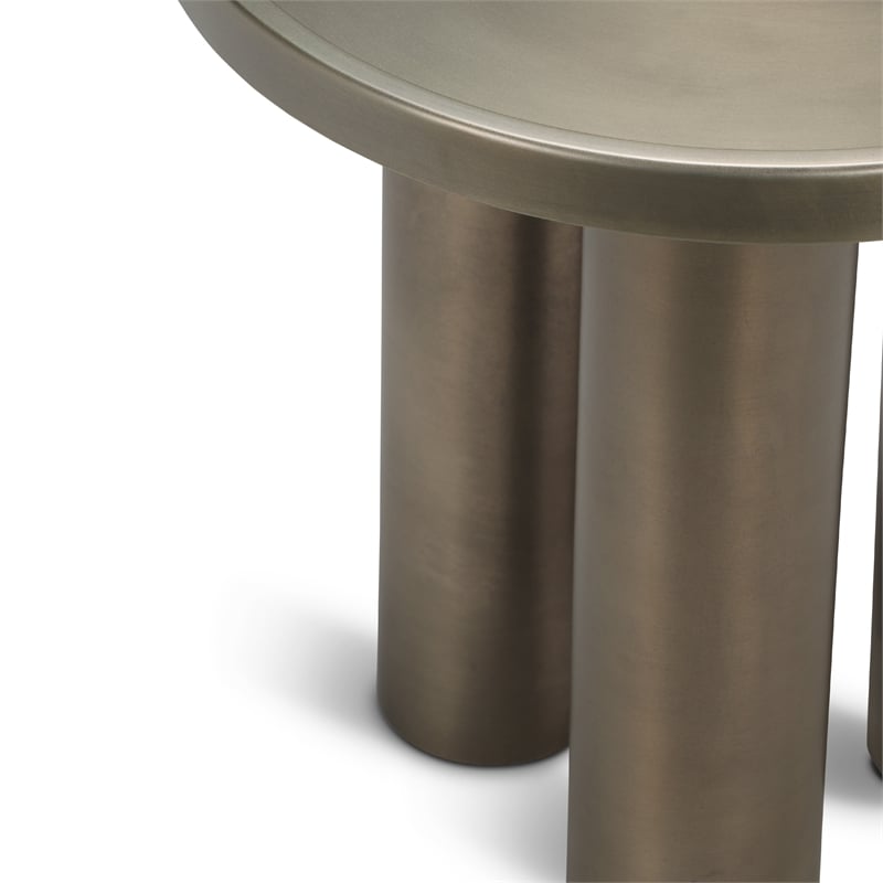 Urbia Eclat Sofia Industrial End Table in Industrial Nickel