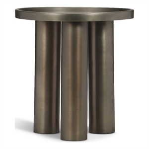 Urbia Eclat Sofia Industrial End Table in Industrial Nickel
