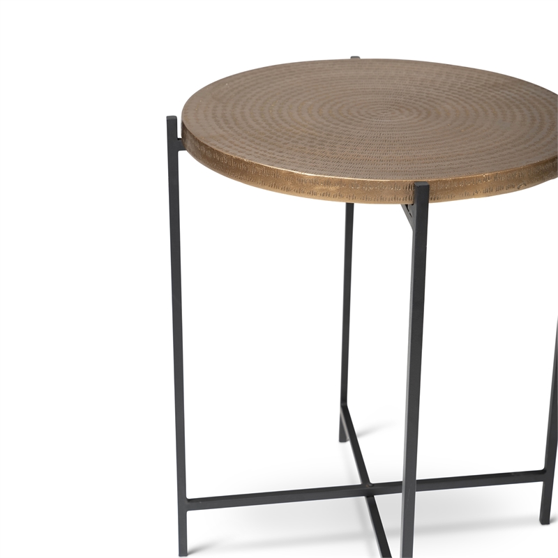 Urbia Elements Navi End Table in Antique Brass