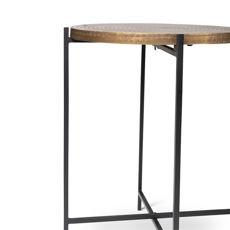 Urbia Elements Navi End Table in Antique Brass
