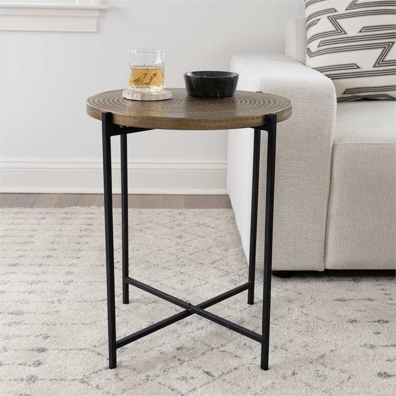 Urbia Elements Navi End Table in Antique Brass