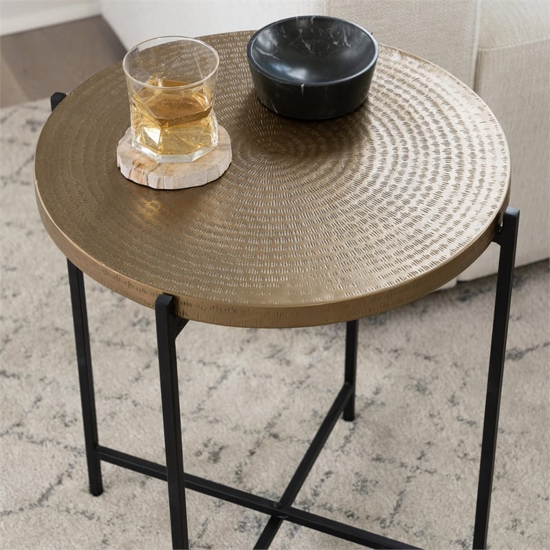 Urbia Elements Navi End Table in Antique Brass