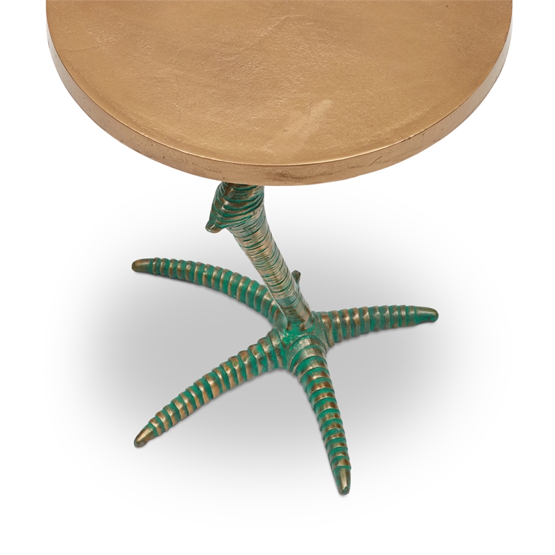 Urbia Elements Pavo End Table in Antique Brass