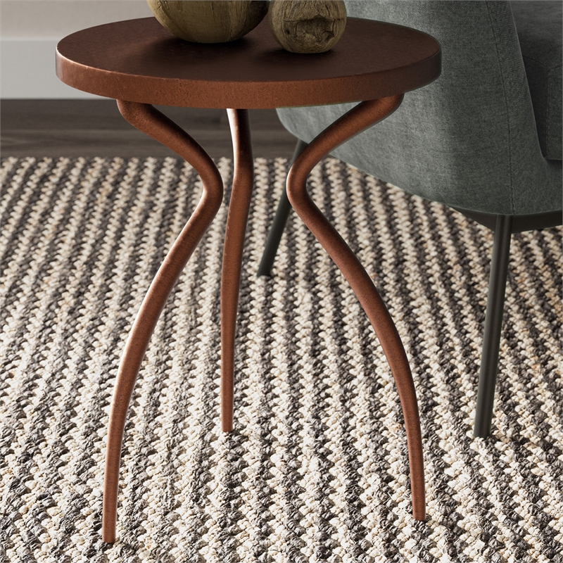 Urbia Elements Sarp End Table in Antique Brass