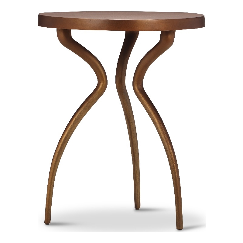 Urbia Elements Sarp End Table in Antique Brass