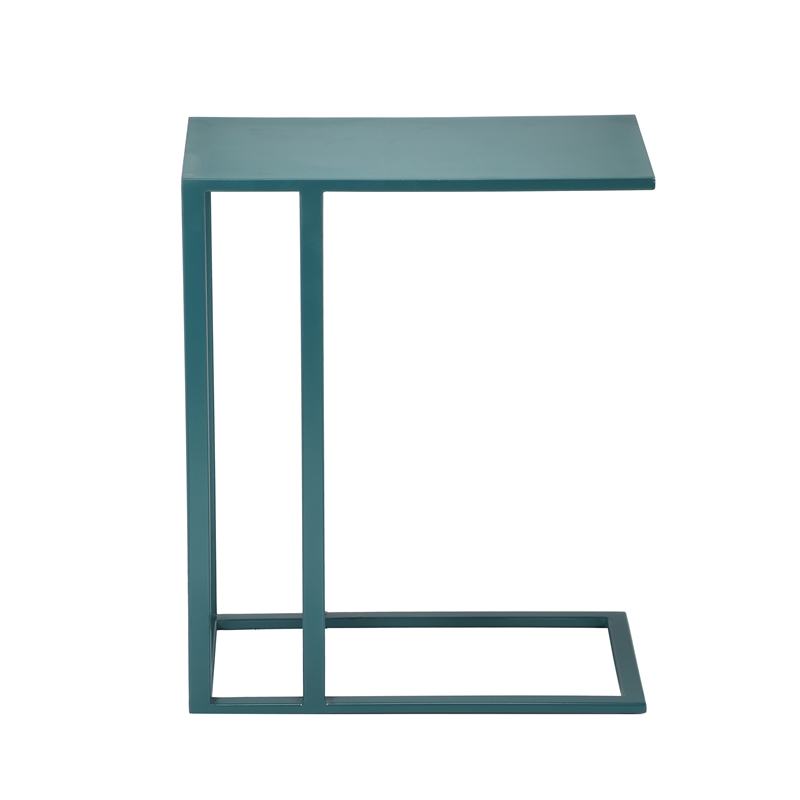Urbia Elements Tanu C-Table Enamel Top End Table in Teal