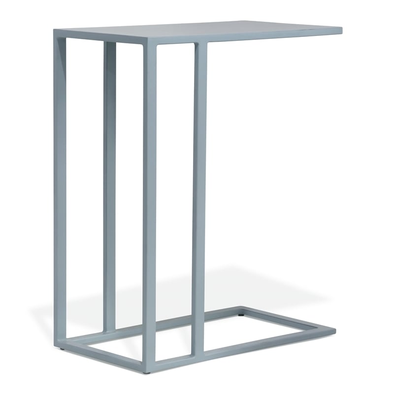Urbia Elements Tanu C-Table Enamel Top End Table in Pearl Blue