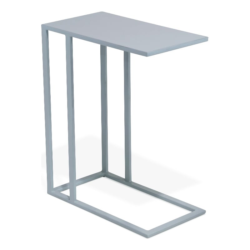 Urbia Elements Tanu C-Table Enamel Top End Table in Pearl Blue