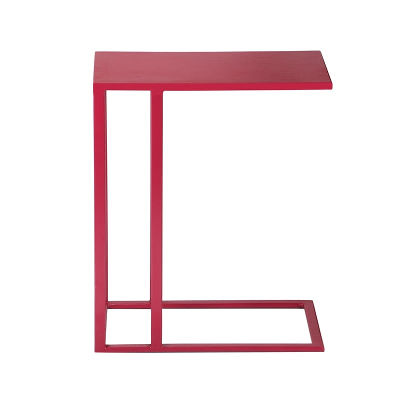 Urbia Elements Tanu C-Table Enamel Top End Table in Plum