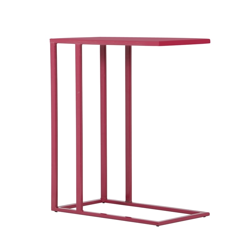 Urbia Elements Tanu C-Table Enamel Top End Table in Plum