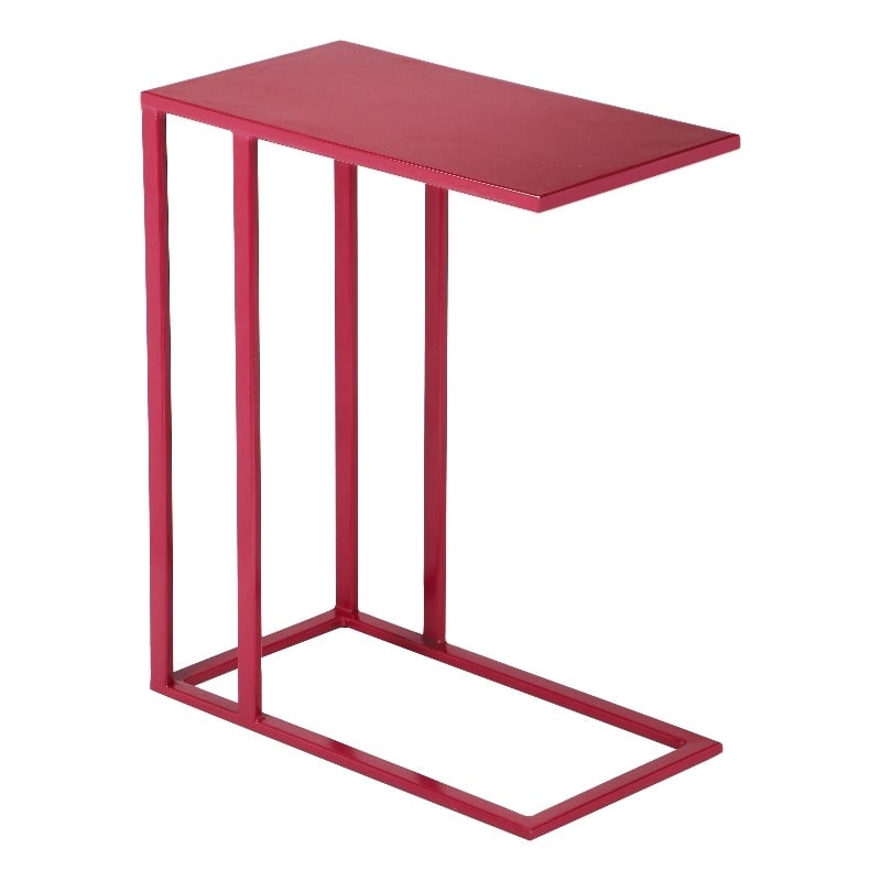 Urbia Elements Tanu C-Table Enamel Top End Table in Plum