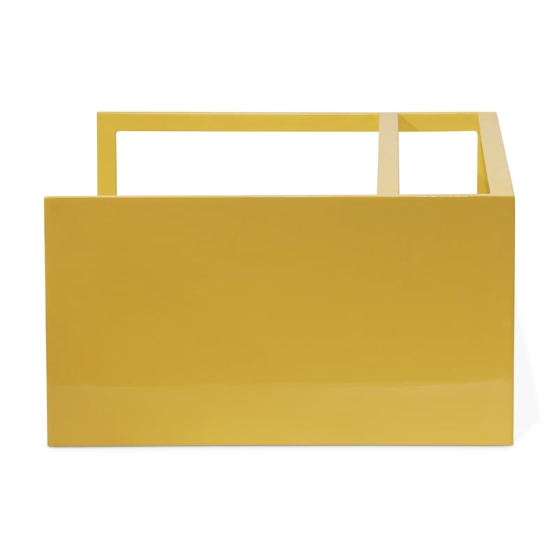 Urbia Elements Tanu C-Table Enamel Top End Table in Yellow Ochre