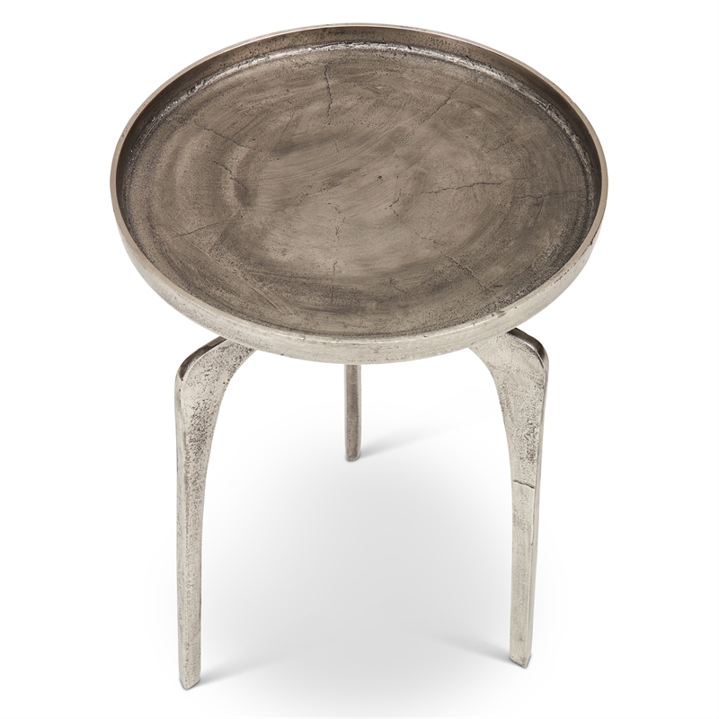 Urbia Elements Vinya End Table in Vintage Silver