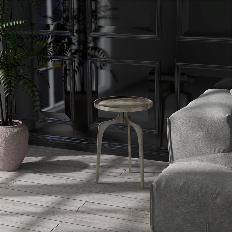 Urbia Elements Vinya End Table in Vintage Silver