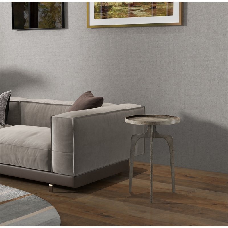 Urbia Elements Vinya End Table in Vintage Silver