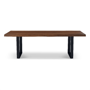 Urbia Brooks  40&quot x 92&quot Dining Table U Base in Americano Top Black Base