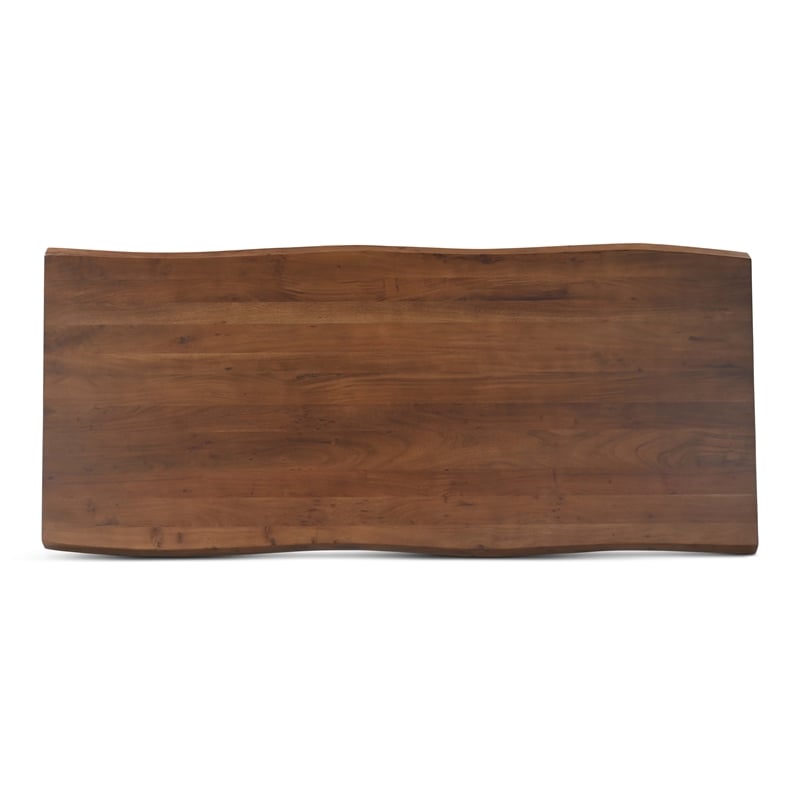 urbia brooks  40&quot x 92&quot dining table u base in americano top pewter base