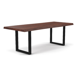 Urbia Brooks  40&quot x 116&quot Dining Table U Base in Americano Top Black Base