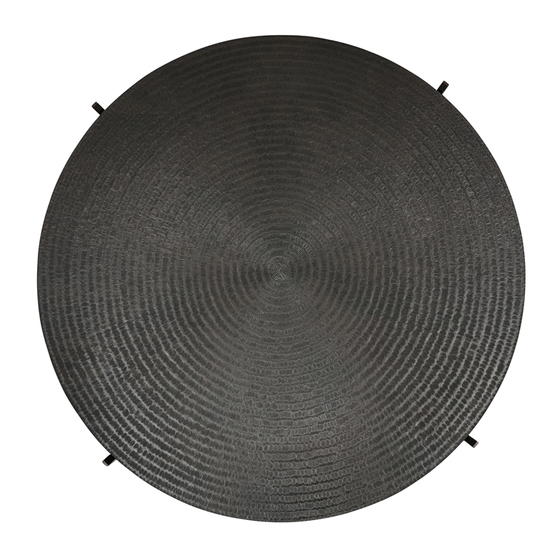 Urbia IE Series Sanskrit Coffee Table in Antique Copper Top Bronze Frame