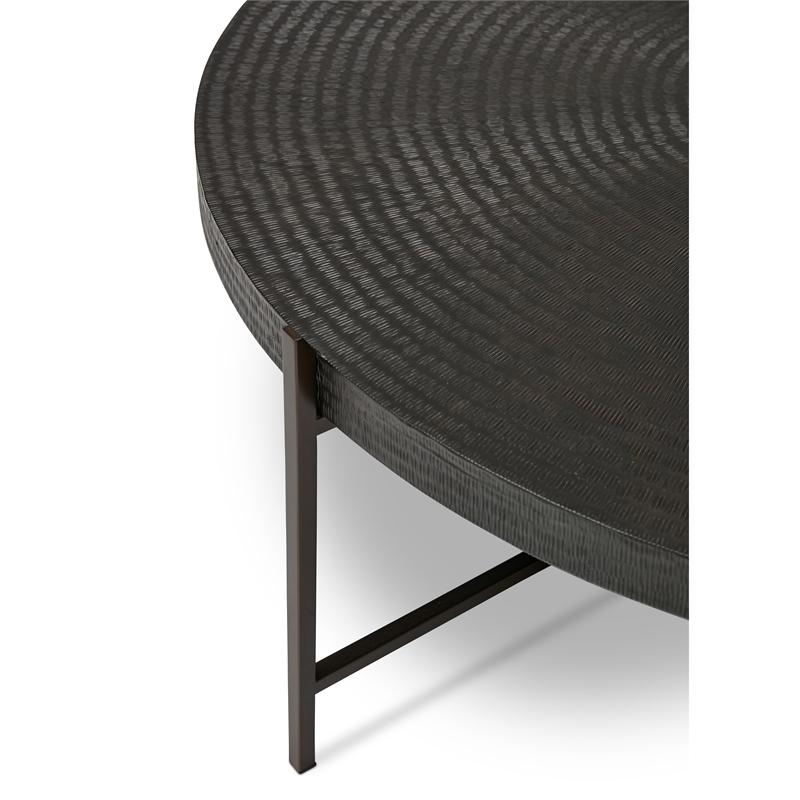 Urbia IE Series Sanskrit Coffee Table in Antique Copper Top Bronze Frame