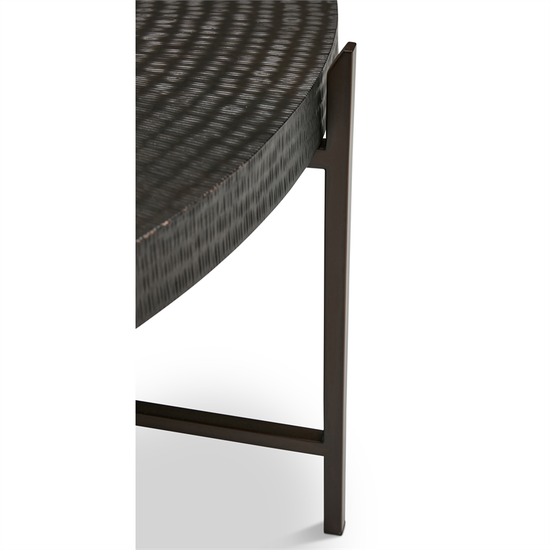 Urbia IE Series Sanskrit Coffee Table in Antique Copper Top Bronze Frame