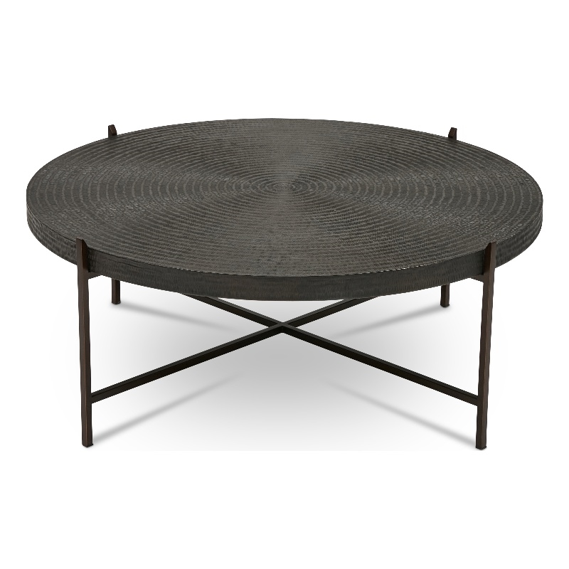 Urbia IE Series Sanskrit Coffee Table in Antique Copper Top Bronze Frame