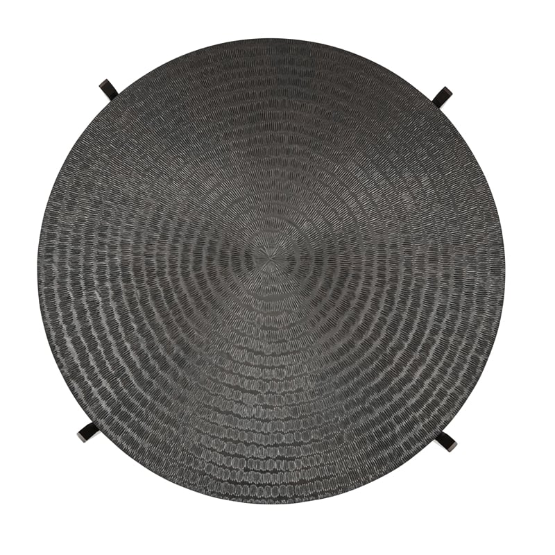 Urbia IE Series Sanskrit End Table in Antique Copper Bronze Frame