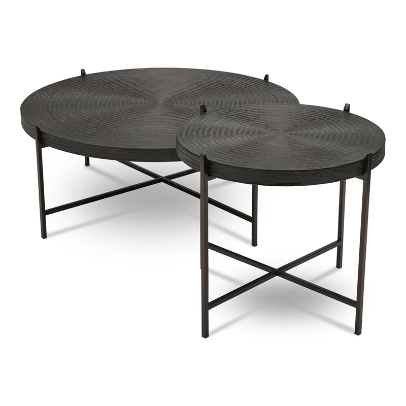 Urbia IE Series Sanskrit End Table in Antique Copper Bronze Frame