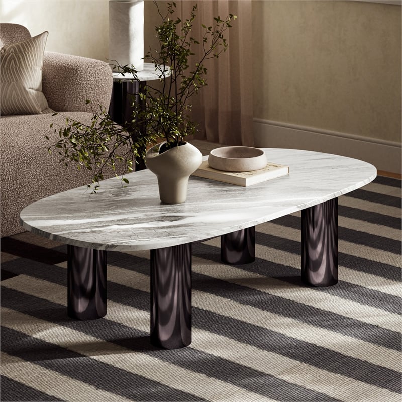 Urbia Marbelle Elliott Coffee Table in Toronto Sand Marble Finish