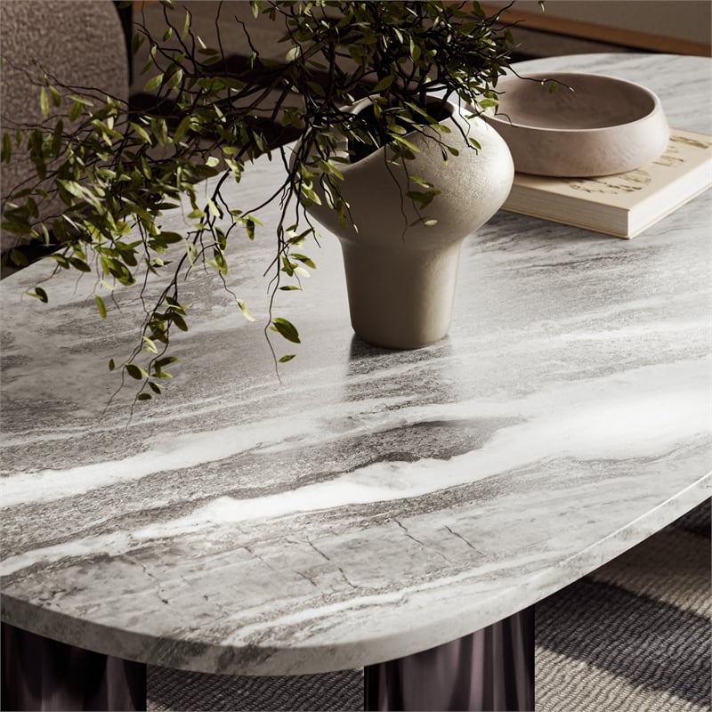 Urbia Marbelle Elliott Coffee Table in Toronto Sand Marble Finish