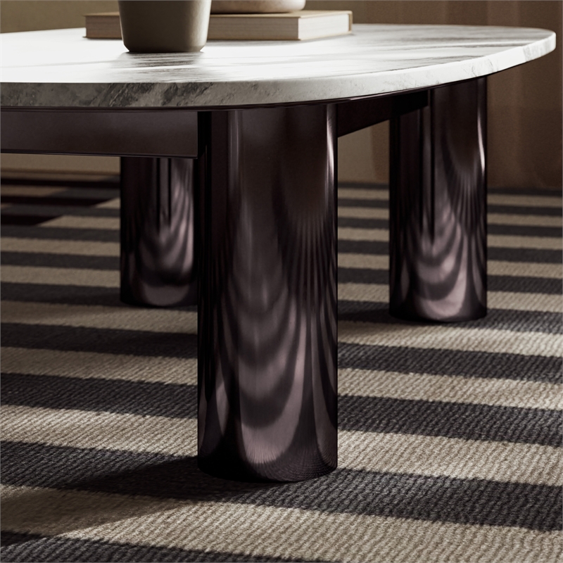 Urbia Marbelle Elliott Coffee Table in Toronto Sand Marble Finish