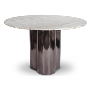 Urbia Marbelle Martie 48&quot Dining Table in Toronto Sand Marble Finish
