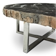 Urbia Relique Eliza Coffee Table in Stainless Steel Base/Natural Dark Top