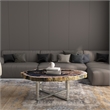 Urbia Relique Eliza Coffee Table in Stainless Steel Base/Natural Dark Top