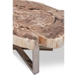 Urbia Relique Eliza Coffee Table in Stainless Steel Base/Natural Light Top