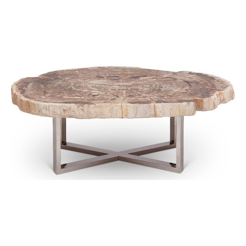 Urbia Relique Eliza Coffee Table in Stainless Steel Base/Natural Light Top