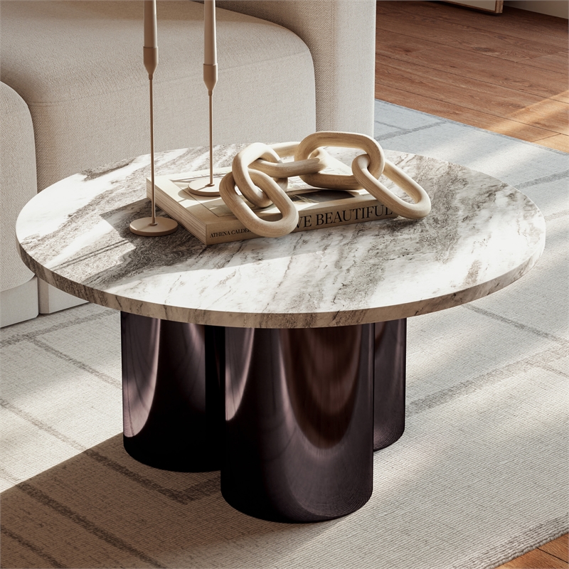 Urbia Marbelle Martie Coffee Table in Toronto Sand Marble Finish