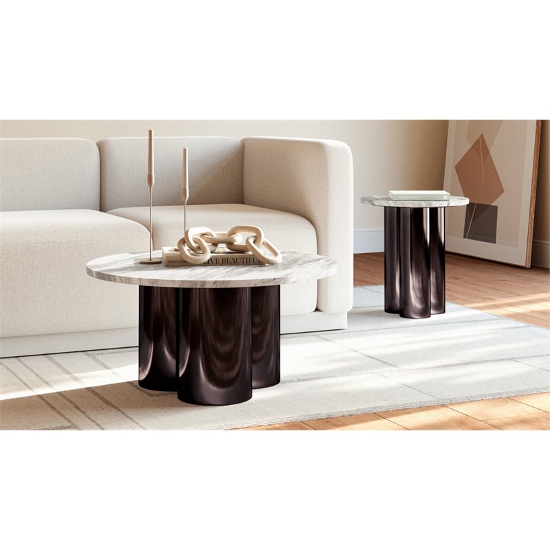 Urbia Marbelle Martie Coffee Table in Toronto Sand Marble Finish