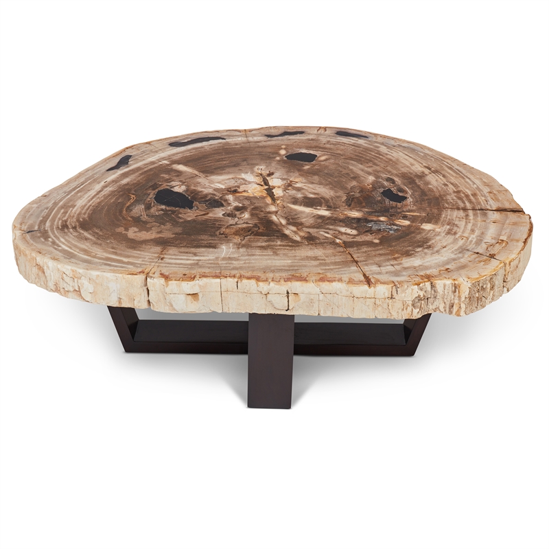 Urbia Relique Valerie Coffee Table in Dark Brown Frame Natural Light Top