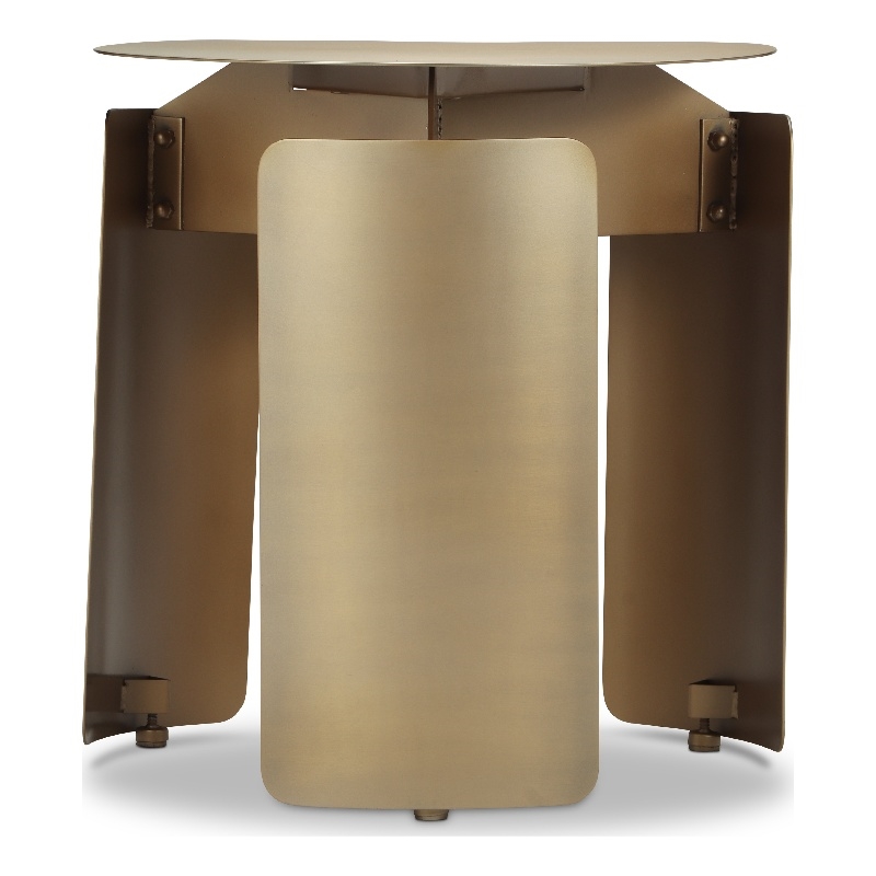 Urbia Senshi Industrial End Table in Industrial Brass
