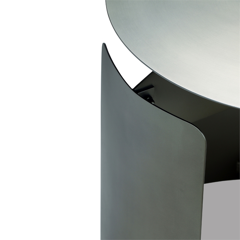 Urbia Senshi Industrial End Table in Industrial Nickel