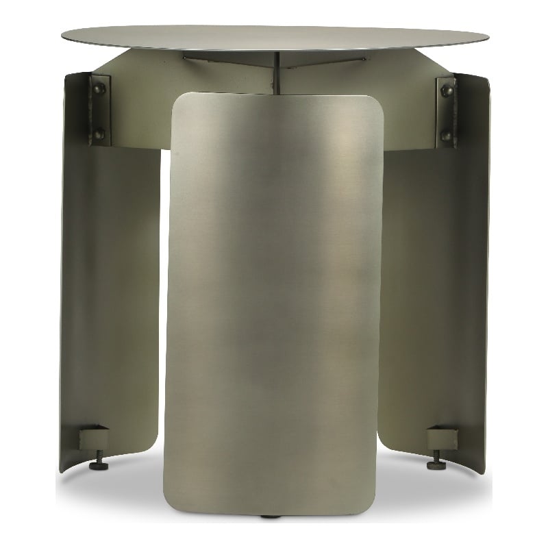 Urbia Senshi Industrial End Table in Industrial Nickel