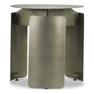 Urbia Senshi Industrial End Table in Industrial Nickel