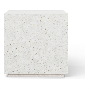 Urbia Mixx Bloc End Table in Ivory Terrazzo
