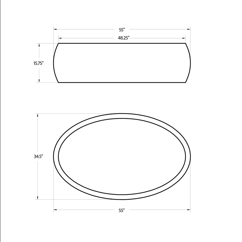 Urbia Mixx Pebble Coffee Table in Lava Black