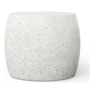 Urbia Mixx Pebble End Table in Ivory Terrazzo