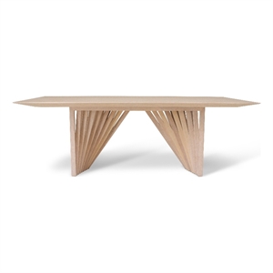 Urbia Modern Brazilian Laguna Wooden Top Dining Table in Nevoa Frame